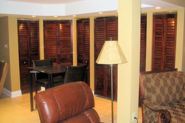 Plantation Louvered Doors for the basement
