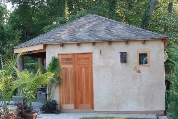 Traditional Louvers over Tongue & Groove Cabana Doors