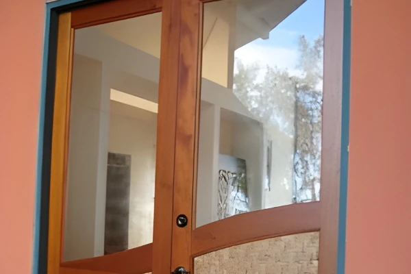 Custom Glass Doors with Wave Design